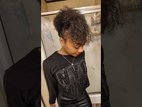 Quick little wash and go hairstyle #naturalhair #washandgo #naturalhairstyles #curlyhair #tutorial
