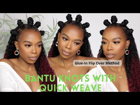 DIY Quick Weave with Bantu Knots | Quick Easy and Affordable Hair Style Under $20
