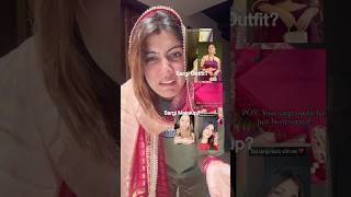 Pooja tak to theek tha, sargi makeup tutorial, why?😭 #sargi #karwachauth #makeup  #funnyshorts