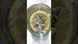 A Tiny Cat Got Sucked Into a Straw?! 😹🥤 | And Floated Back Out! #shorts #story #cat #cute