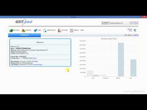 Creating Sales Invoice with BARCODE in GSTpad  billing software