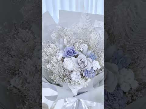 SÜSS 藍色系韓式永恆花束 | 敘思花藝 SÜSS Floral Design