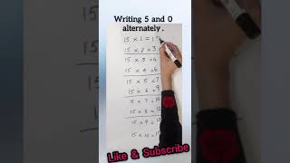 Trick for table of 15 #mathstricks #shorts #easymathstricks #maths #tables