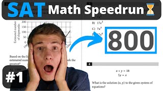 💯 Digital SAT Math Speedrun - Perfect Math Scorer! 🚀 Test 1