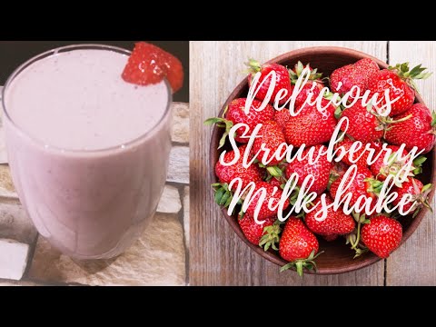 Delicious Strawberry Milkshake | Make Fresh at Home | Strawberry Icecream Milkshake | Homemade Yummy