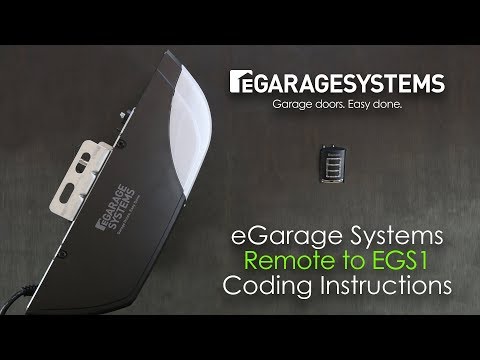 eGarage Systems EGS1 Garage Door Opener/Remote Coding Instructions