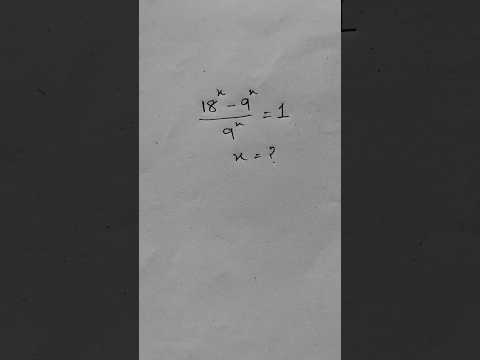 Exponential Equation solve for x? #maths #exponentialequation #shorts #mathematics #exam