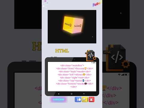 3D Cube with HTML? Beginners Must Try This☄️🧑‍💻 #coding #html