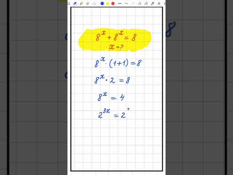 Can You Solve This? | 8^x + 8^x = 8 | Math Olympiad Problem #shorts #math #mathstricks