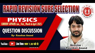 RAPID REVISION SURE SELECTION TEST DISCUSSION By- Raushan Anand  || Part - 02||