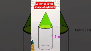A tent is in the shape of cylinder #class10maths #salilmaths #ncertsolution #ncert