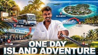 I Explored an Entire Maldives Island in One Day! 🏝️🚌 | Resort to Beach Travel Vlog | Chandu nayak |