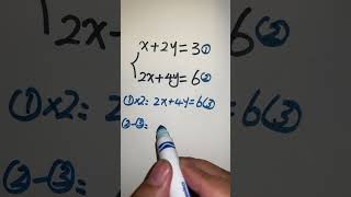 Tricky math: 99 percent fail solving system of linear equations #trickymath #algebra #shorts