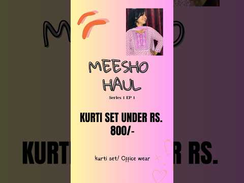 Meesho haul trendy Kurta set under Rs. 800/- 😱😍 #shorts #meesho #kurtaset