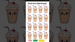 SPOT THE ODD ONE 🧋| 99% Will Fail #findtheoddemoji #emoji #brainteaser #brainpuzzles #riddle