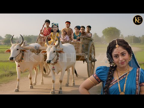 बाल कान्हा अपने मित्रों के साथ बैलगाड़ी से गए घुमने | Shree Krishna Leela #yashomatimaiyaakenandlala