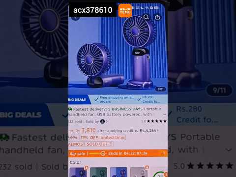 Handheld fan | mini charging fan Code: acx378610Link: https://temu.to/k/ugq8ooafv3q #temu #temufinds