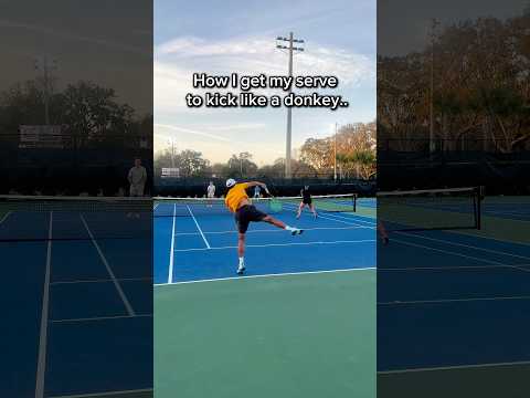 How I get my serve to kick like a donkey