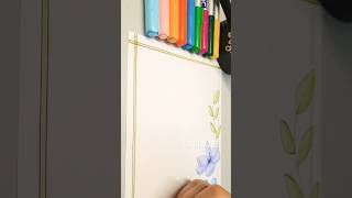 Flower border design for projects|| #shorts #borderdesign #borderdesignsforproject #borderart