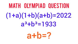 Mathematical Olympiad || Solve for a and b || Maths Olympiad @learncommunolizer