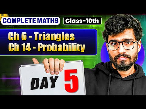 Class 10 Maths - Day 5 || Triangles And Probability || Ritik Sir