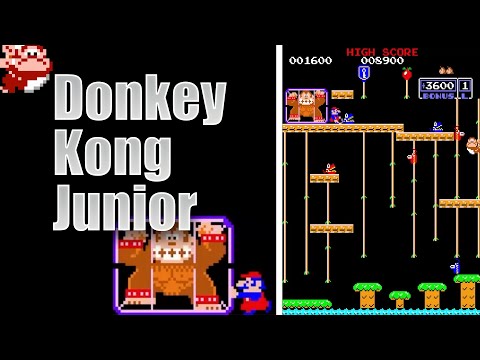 Donkey Kong Junior 1982 - Retro / Classic Arcade Gameplay