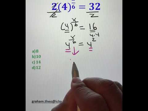 SAT/ACCUPLACER: Can you solve this exponential? #maths #fyp #precalculus #canyousolve
