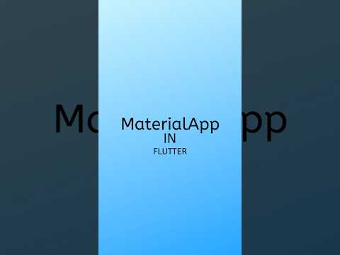 MaterialApp in Flutter Explained in 30 Seconds  #flutter #flutterwidgets #flutterflow