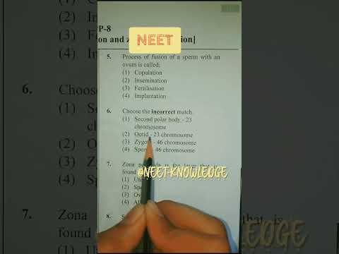 biology class 12th human reproduction MCQ #cbse12thbiology #aiims #neet #exam @NEET-Knowledge06