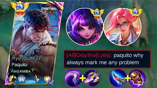 I PLAY SOLO RANK 😈 | I KEPT TARGETING THE ENEMY LYLIA | HER REACTION WAS HILARIOUS! -MLBB