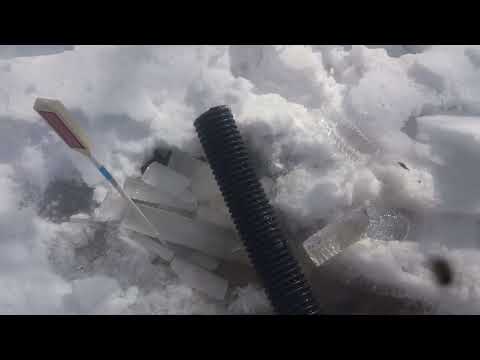 Sump pump Removing ice from discharge line, fixing drainage of sump pump in  Canadian winter