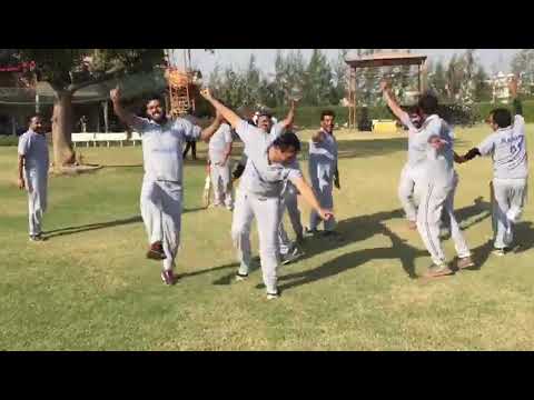 Winning Moment for Team Cybrain in TIE Chandigarh Cricket Leauge @ Ramgarh Fort Golf Range