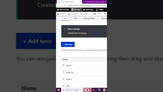 How to Add Drupal Taxonomy Term to Vocabulary in Drupal #shorts