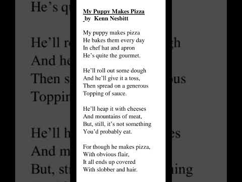 My puppy makes pizza by Kenn Nesbitt/ English day competition 2023/ Poetry recitation/ Grade 05