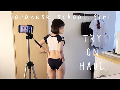 japanese school girl see through bloomers NO BRA try on haul part004｜mio kyuuna