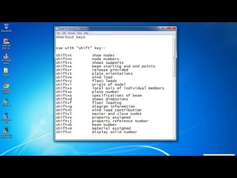 STAAD Pro Tutorials - Staad Pro Shortcut Keys ( Day 75 ) ( Civil Engineering )