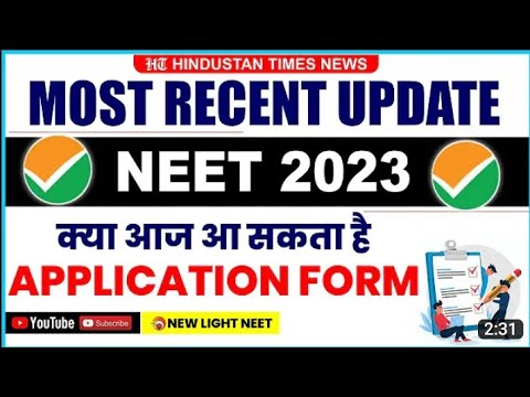 #neetform2023  Neet 2023 latest update today \ Neet 2023 application release date