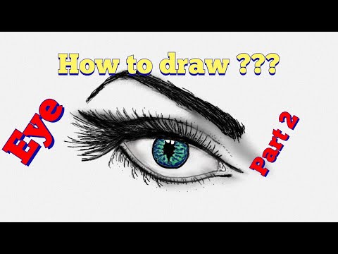 "how to draw eye" Part-2 "Easy coloured eye drawing" #mrart