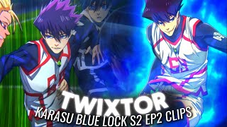 Karasu Tabito TWIXTOR Clips 4K | Blue Lock Season 2 Episode 2