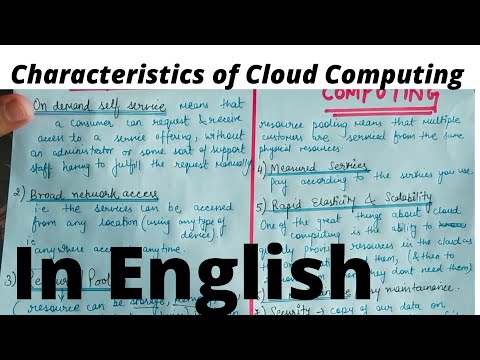 Lecture-2 Characteristics of Cloud Computing in English || Cloud computing playlist