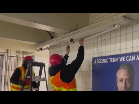 MTA installs metal leaning bars, replacing benches at some subway stations