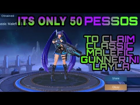 HOW TO GET LAYLA'S CLASSIC MALEFIC GUNNER SKIN FOR ONLY 50 PESSOS.