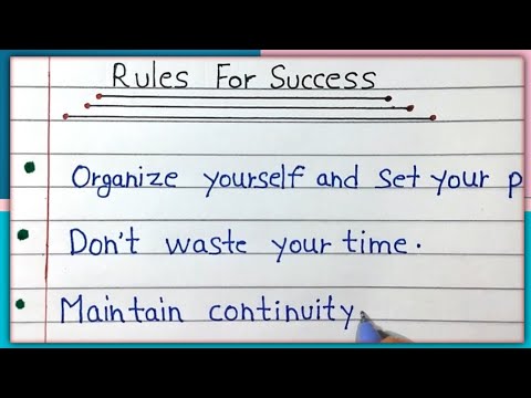 15 Rules for Success In English || Rules for Students || Success Rules In Life
