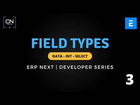 Field types in ERP Next | Data Int Select | Developer Series