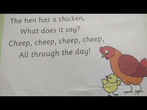 LKG Rhyme Hen as a chicken!