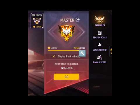 BR RANK HARD GRANDMASTER LOBBY #freefire #shorts #short