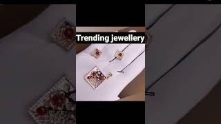 #shorts #trendingjewellery #trending 💖Ledies Special Rose Gold 🥇 Pendent Set Collection's #set #gold