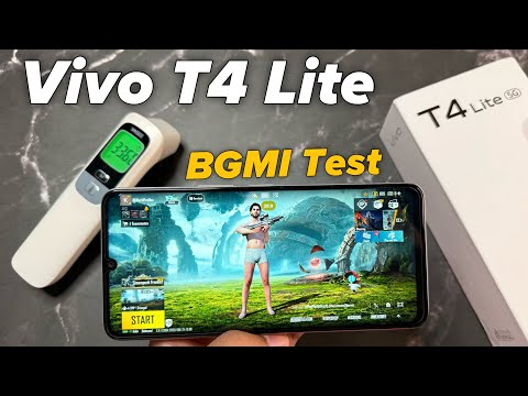 Vivo T4 Lite 5G BGMI Test with FPS Meter 🔥 Battery Drain Test & Heating Test & Graphics Setting