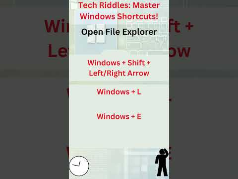 tech riddles on windows shortcuts: Open File Explorer #motivation #windows11features #facts