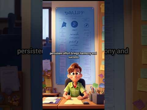 Persistent effort brings harmony and success... #HappyMind #KidsEducation #animation #reels #cartoon